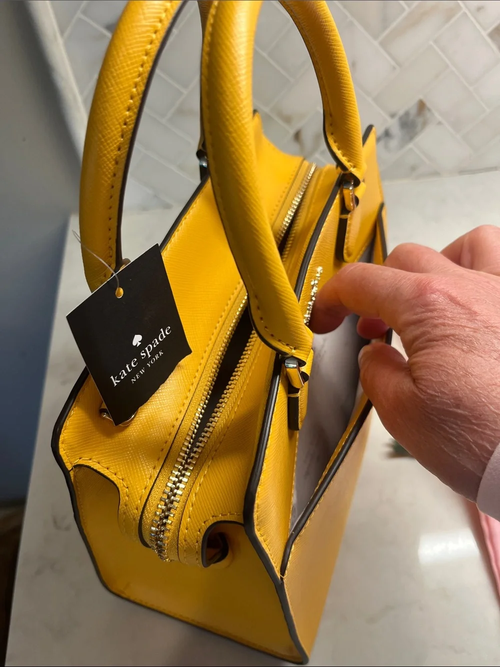 kate spade Small Madison Merigold Leather crossbody with Detachable Strap - Picture 2 of 6